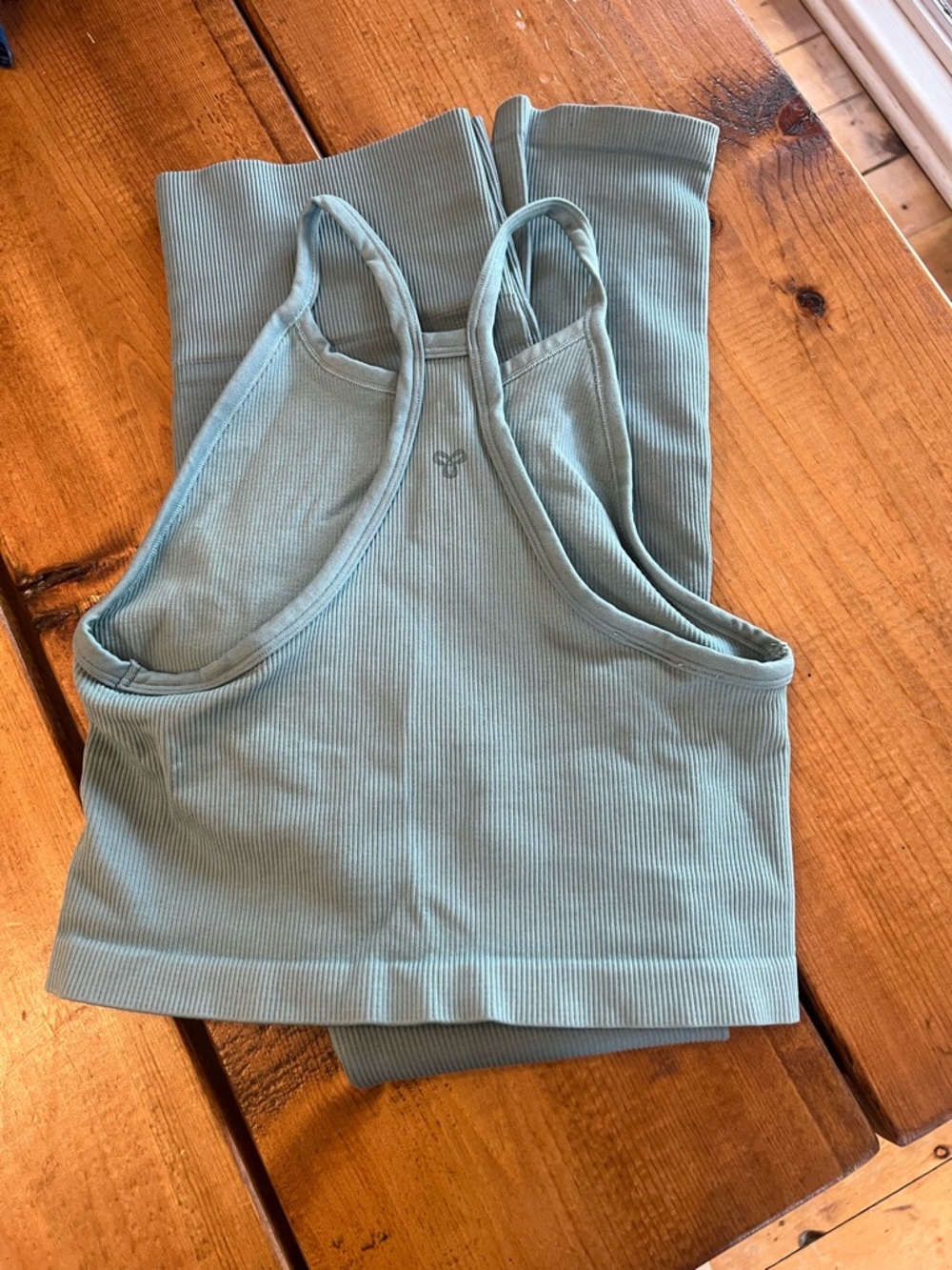 TNA Woman’s Ribbed Leggings & Tank in Sage - Picture 2 of 7
